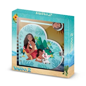 Disney Vaiana Family-Pack de Diario Corazón + Boligrafo, Azul