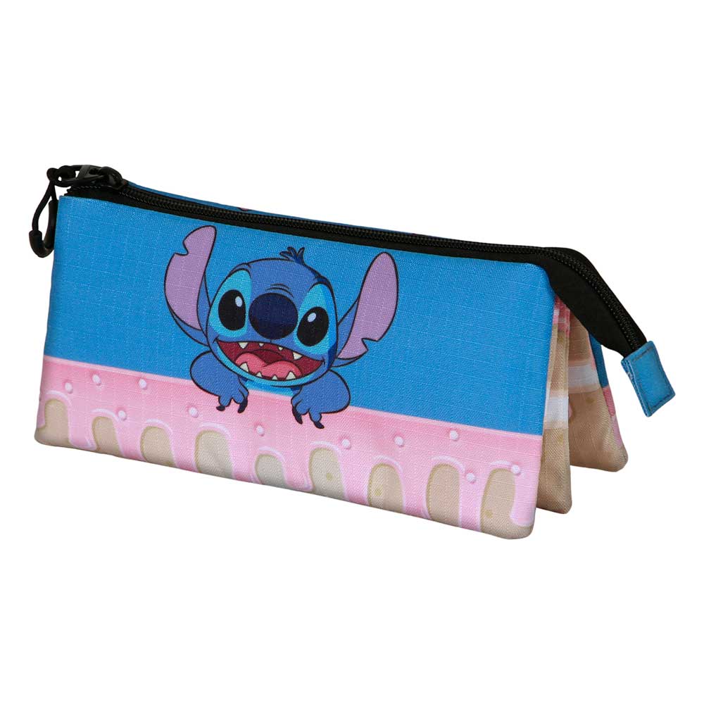 Disney Lilo y Stitch Cake-Estuche Portatodo Triple, Azul