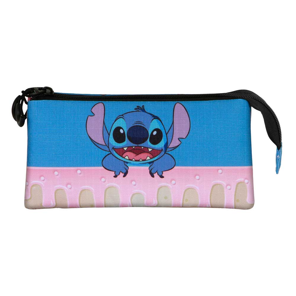 Disney Lilo y Stitch Cake-Estuche Portatodo Triple, Azul - Imagen 3