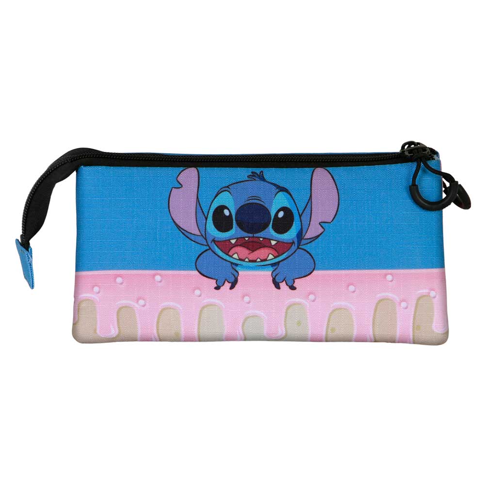 Disney Lilo y Stitch Cake-Estuche Portatodo Triple, Azul - Imagen 4