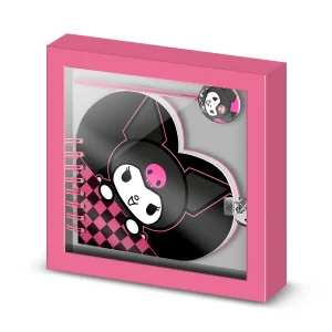 Hello Kitty Kuromi Chess-Pack de Diario Corazón + Boligrafo, Multicolor