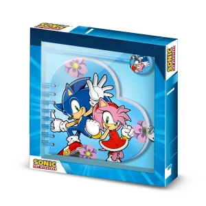 Sonic The Hedgehog Amy-Diario Corazón Llave + Boli, Azul