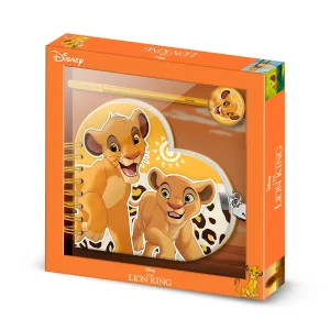 Disney El Rey León Africa-Pack de Diario Corazón + Boligrafo, Amarillo