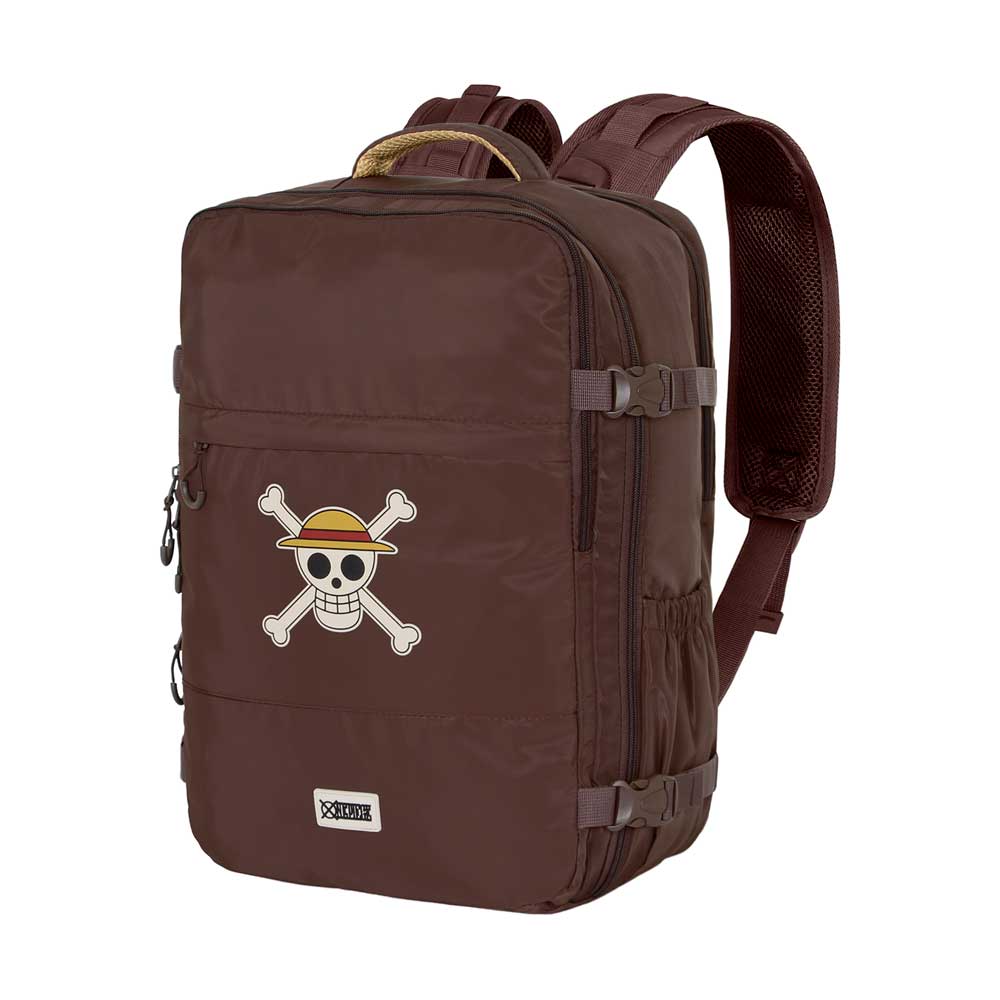 One Piece Skull-Mochila de Viaje Mercury Grande 47x23x33cm, Marrón