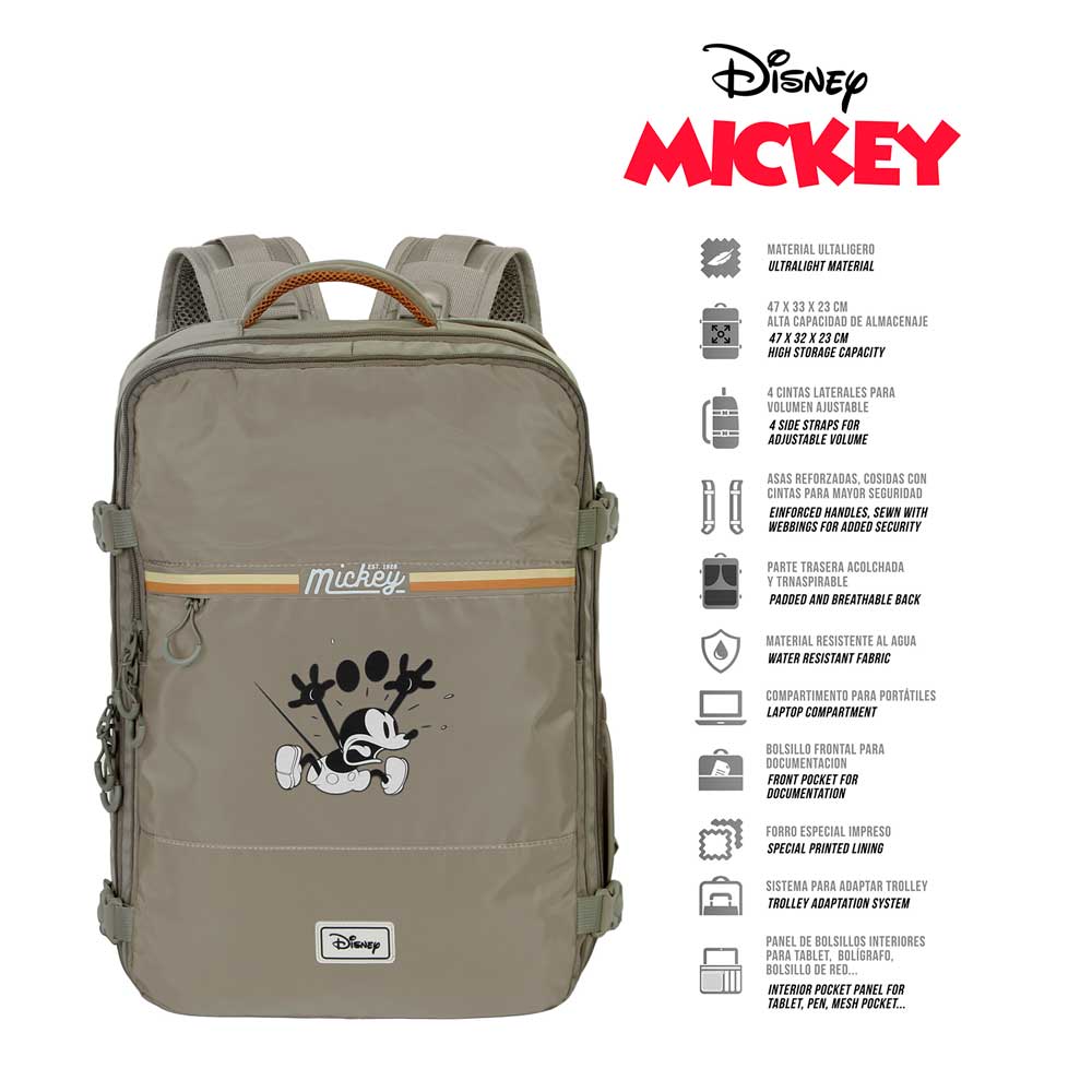 Disney Mickey Mouse Face-Mochila de Viaje Mercury Grande 47x23x33cm, Multicolor - Imagen 3