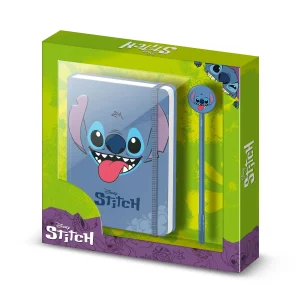 Disney Lilo y Stitch Face-Pack de Diario + Boligrafo, Azul