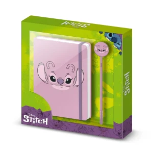 Disney Lilo y Stitch Angel Face-Pack de Diario + Boligrafo, Rosa