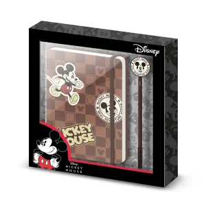 Disney Mickey Mouse Journey-Caja Regalo con Diario y Bolígrafo Fashion, Marrón