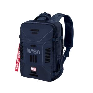 NASA Spaceship-Mochila Mercury Viaje Cabina Avión 40x20x25cm, Azul Oscuro
