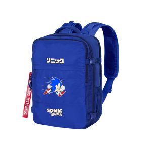 Sonic The Hedgehog Action-Mochila Mercury Viaje Cabina Avión 40x20x25cm, Azul