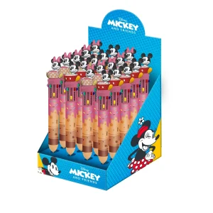 Disney Mickey y Minnie Mix-Expositor 24 Unidades Bolígrafo 10 Colores, Multicolor