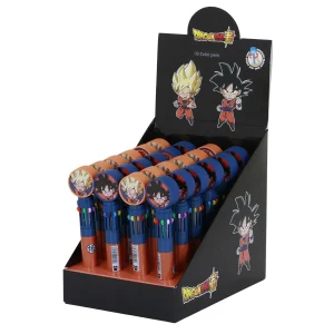 Dragon Ball (Bola de Dragón) Ultra Instinct-Expositor 24 Unidades Bolígrafo 10 Colores, Negro