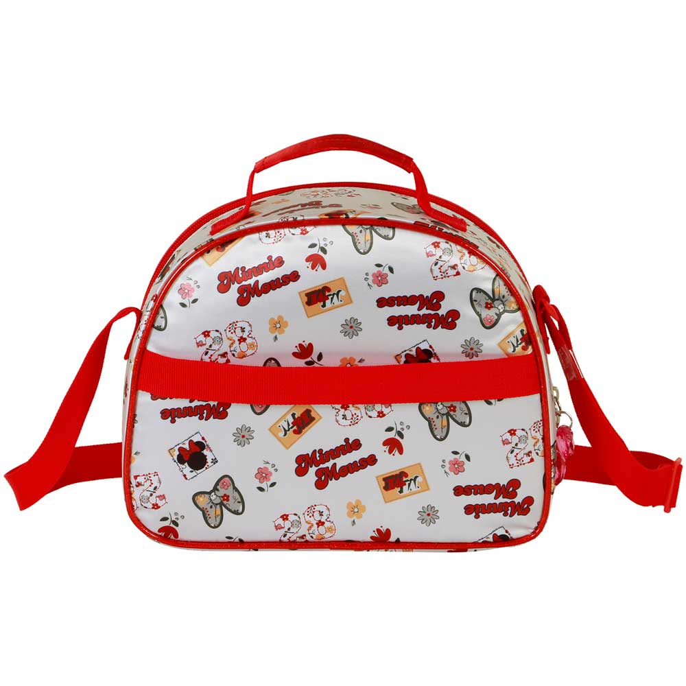 Disney Minnie Mouse Flowered-Bolsa Portamerienda 3D, Rojo - Imagen 4