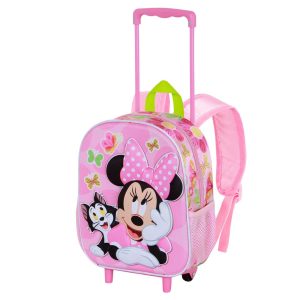 Disney Minnie Mouse Kitten-Mochila 3D con Ruedas Pequeña, Rosa