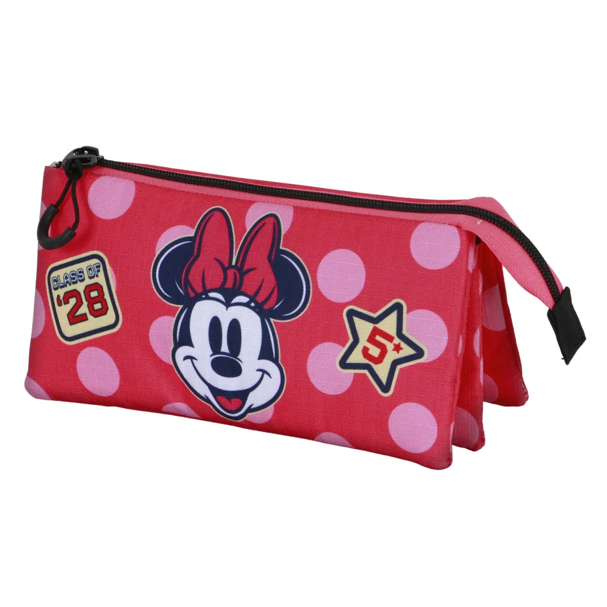 Disney Minnie Mouse Class-Estuche Portatodo Triple, Rosa - Imagen 2