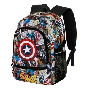 Marvel Capitán América Comic-Mochila Fight FAN 2.2, Multicolor