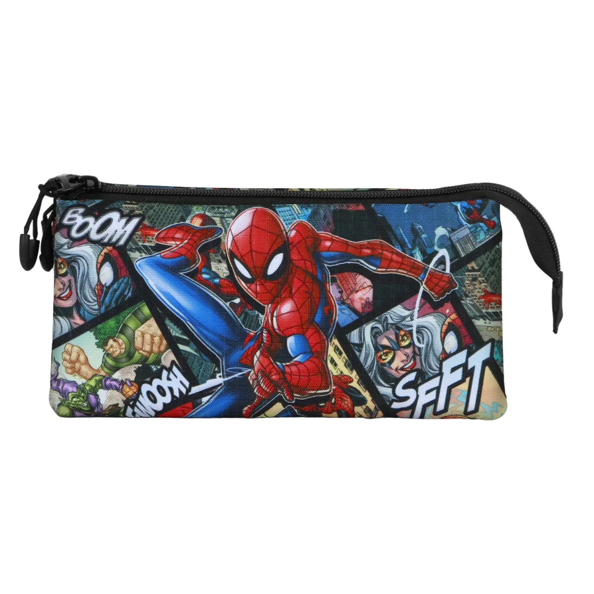 Marvel Spiderman Panels-Estuche Portatodo Triple, Multicolor - Imagen 3
