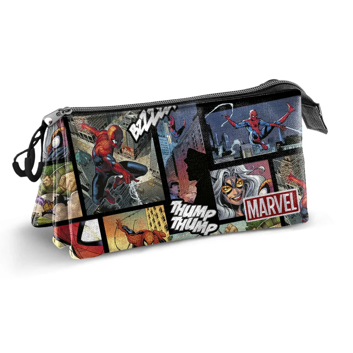 Marvel Spiderman Panels-Estuche Portatodo Triple, Multicolor - Imagen 4