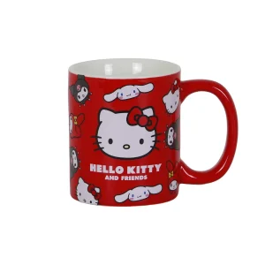 Hello Kitty Faces-Taza, Rojo