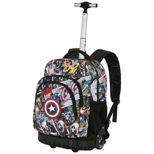 Marvel Capitán América Comic-Mochila Trolley GTS FAN, Multicolor