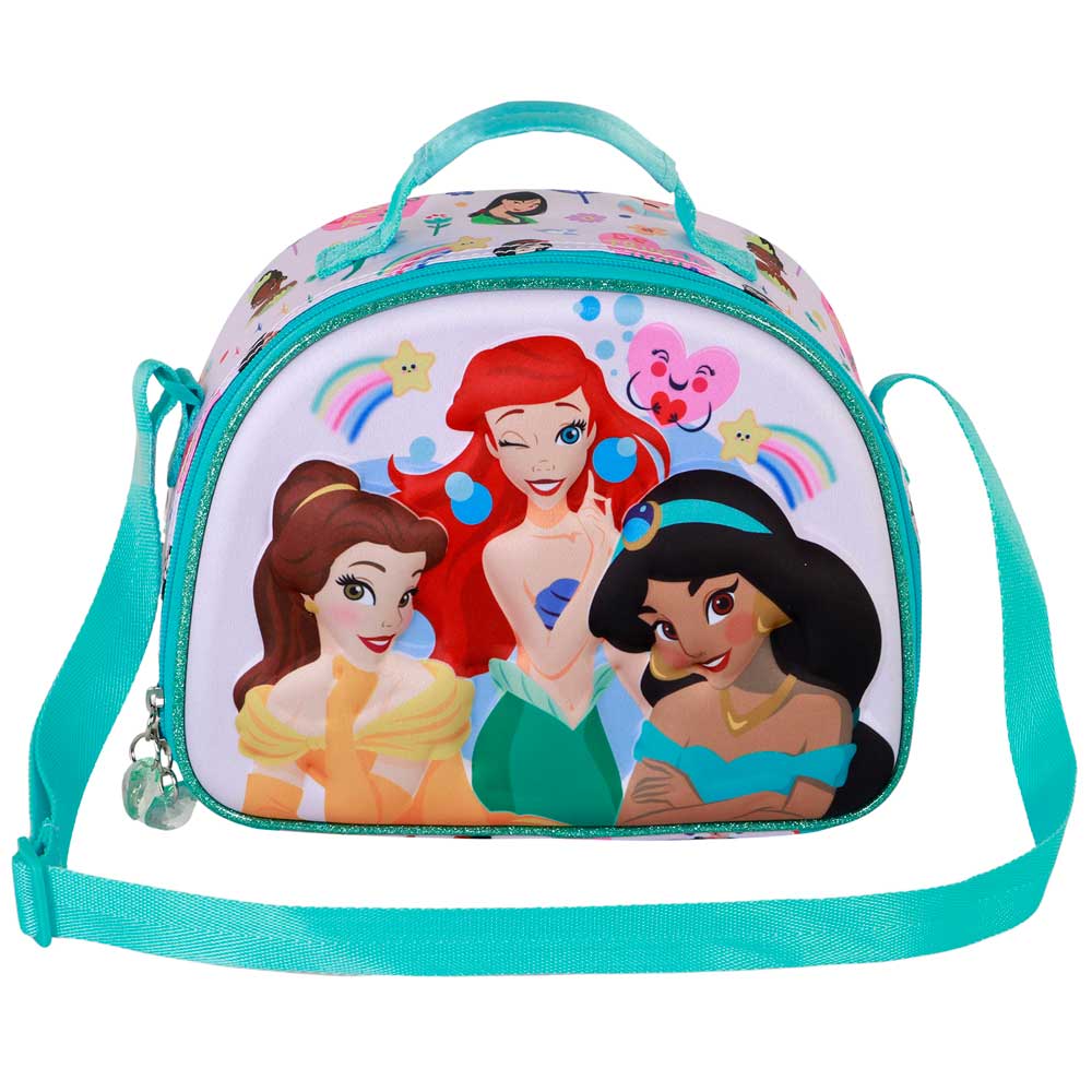 Disney Princesas Rainbows-Bolsa Portamerienda 3D, Multicolor - Imagen 3