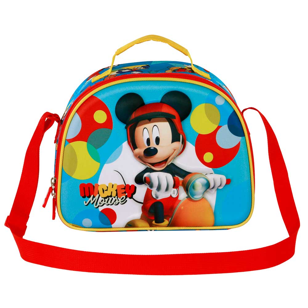 Disney Mickey Mouse Scooter-Bolsa Portamerienda 3D, Azul - Imagen 3