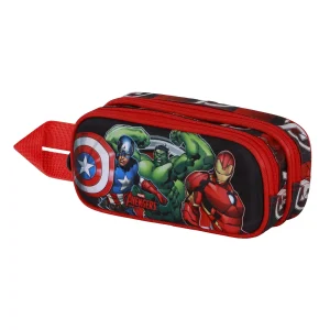 Marvel Los Vengadores Almighty-Estuche Portatodo 3D Doble, Rojo