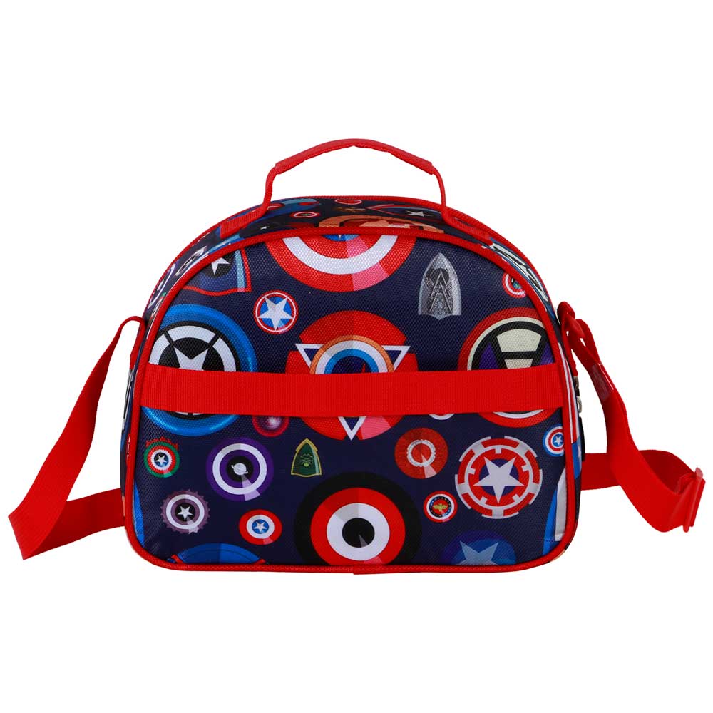 Marvel Capitán América Patriot-Bolsa Portamerienda 3D, Multicolor - Imagen 4