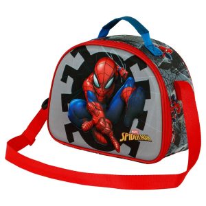 Marvel Spiderman Symbol-Bolsa Portamerienda 3D, Gris