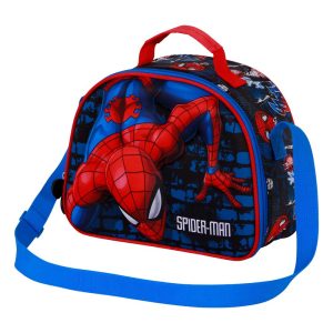 Marvel Spiderman Wall-Bolsa Portamerienda 3D, Rojo