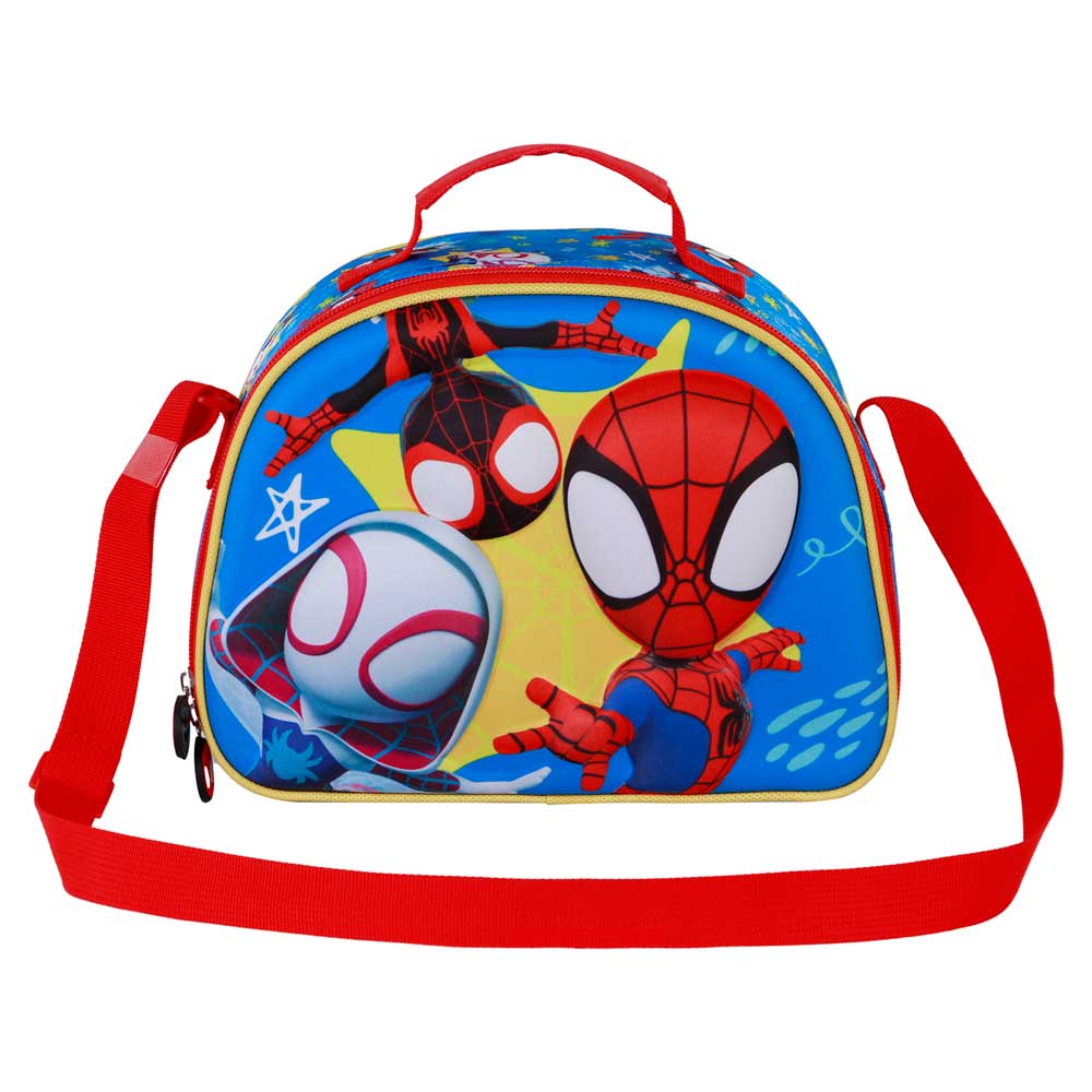 Marvel Spiderman Amazing-Bolsa Portamerienda 3D, Rojo - Imagen 3