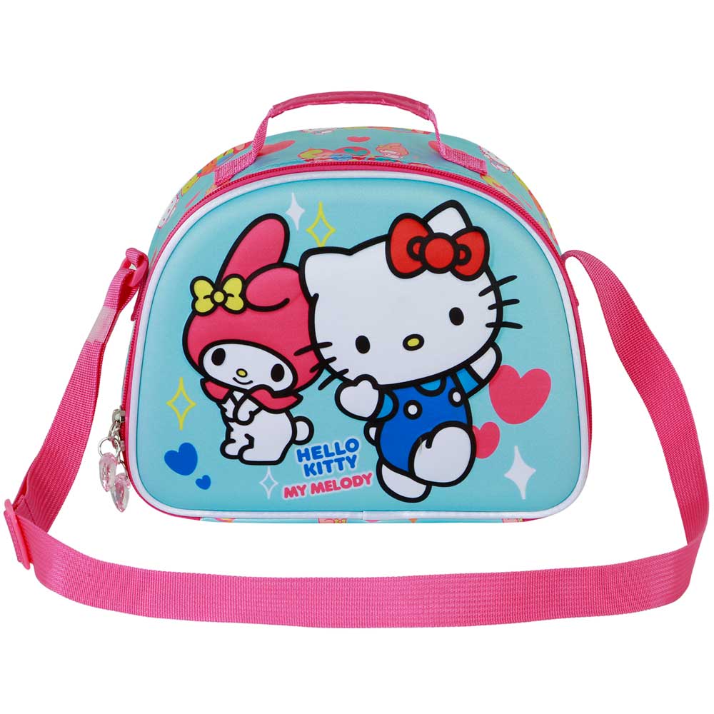Hello Kitty Friendship-Bolsa Portamerienda 3D, Azul - Imagen 3
