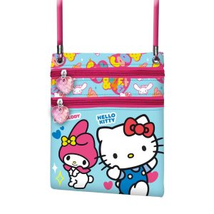 Hello Kitty Friendship-Bolso Action Vertical, Azul