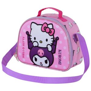 Hello Kitty Playful-Bolsa Portamerienda 3D, Rosa