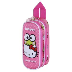 Hello Kitty Funny-Estuche Portatodo 3D Doble, Rosa
