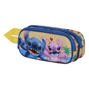 Disney Lilo y Stitch Ocean-Estuche Portatodo 3D Doble, Azul
