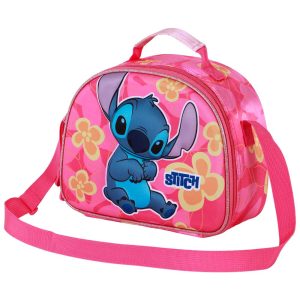 Disney Lilo y Stitch Cute-Bolsa Portamerienda 3D, Rosa