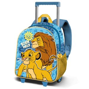Disney El Rey León Wild-Mochila 3D con Ruedas Pequeña, Azul