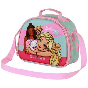 Barbie Pets-Bolsa Portamerienda 3D, Rosa