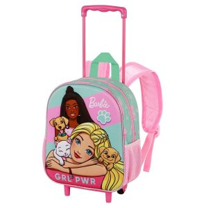 Barbie Pets-Mochila 3D con Ruedas Pequeña, Rosa