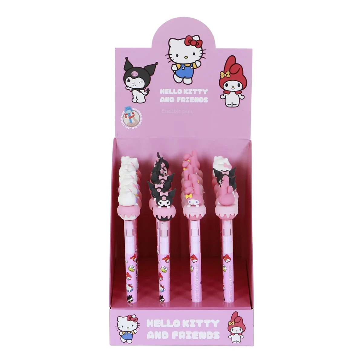 Hello Kitty Mix-Expositor 24 Unidades Bolígrafo Gel Borrable, Rosa - Imagen 3