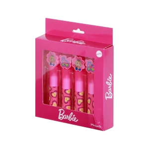 Barbie Mix-Pack de 4 Marcadores Fluorescentes, Rosa