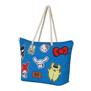 Hello Kitty Stickers-Bolsa de Playa Soleil, Azul