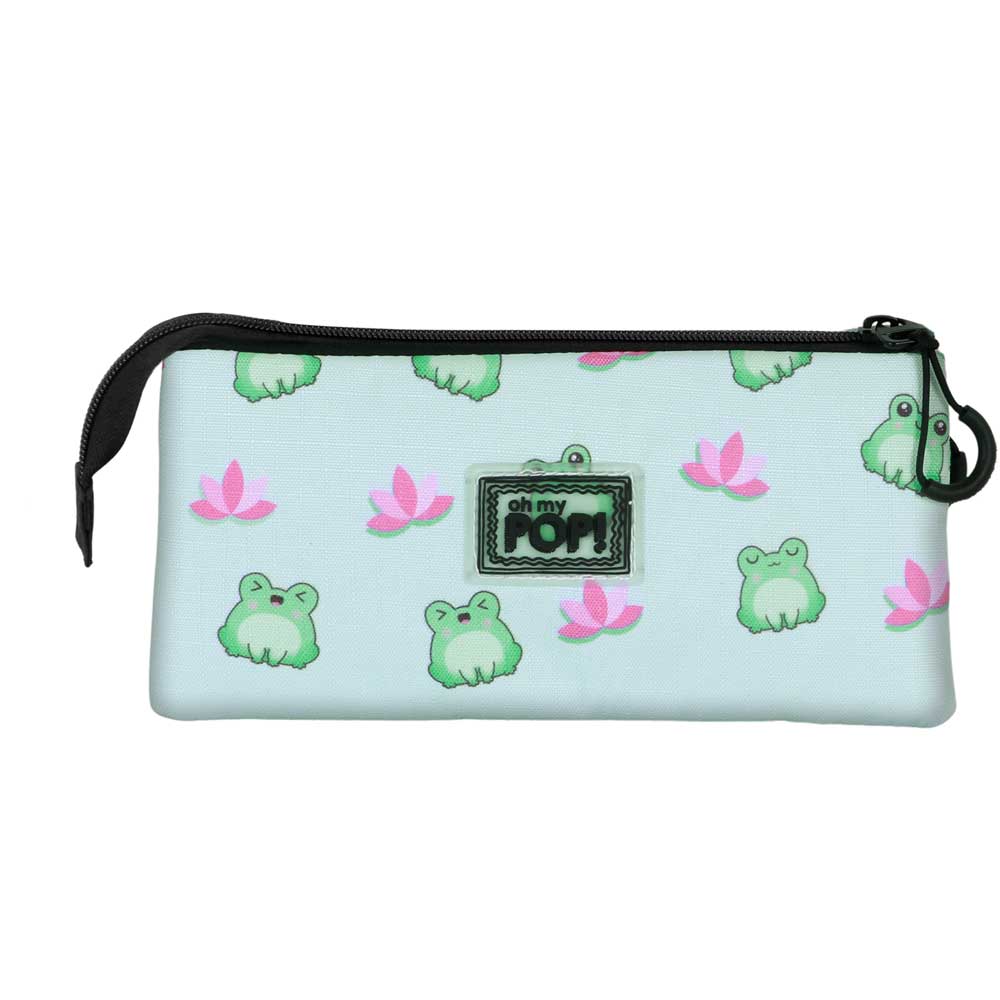 Oh My Pop Froggy-Estuche Portatodo Triple, Turquesa - Imagen 4