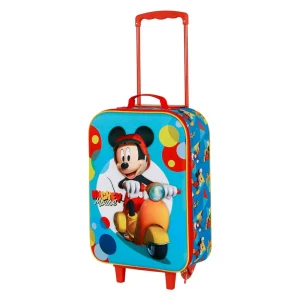Disney Mickey Mouse Scooter-Maleta Trolley Soft 3D, Azul