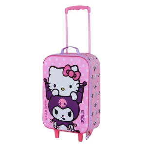 Hello Kitty Playful-Maleta Trolley Soft 3D, Rosa