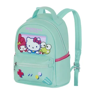 Hello Kitty Videogame-Mochila Heady Pequeña, Turquesa