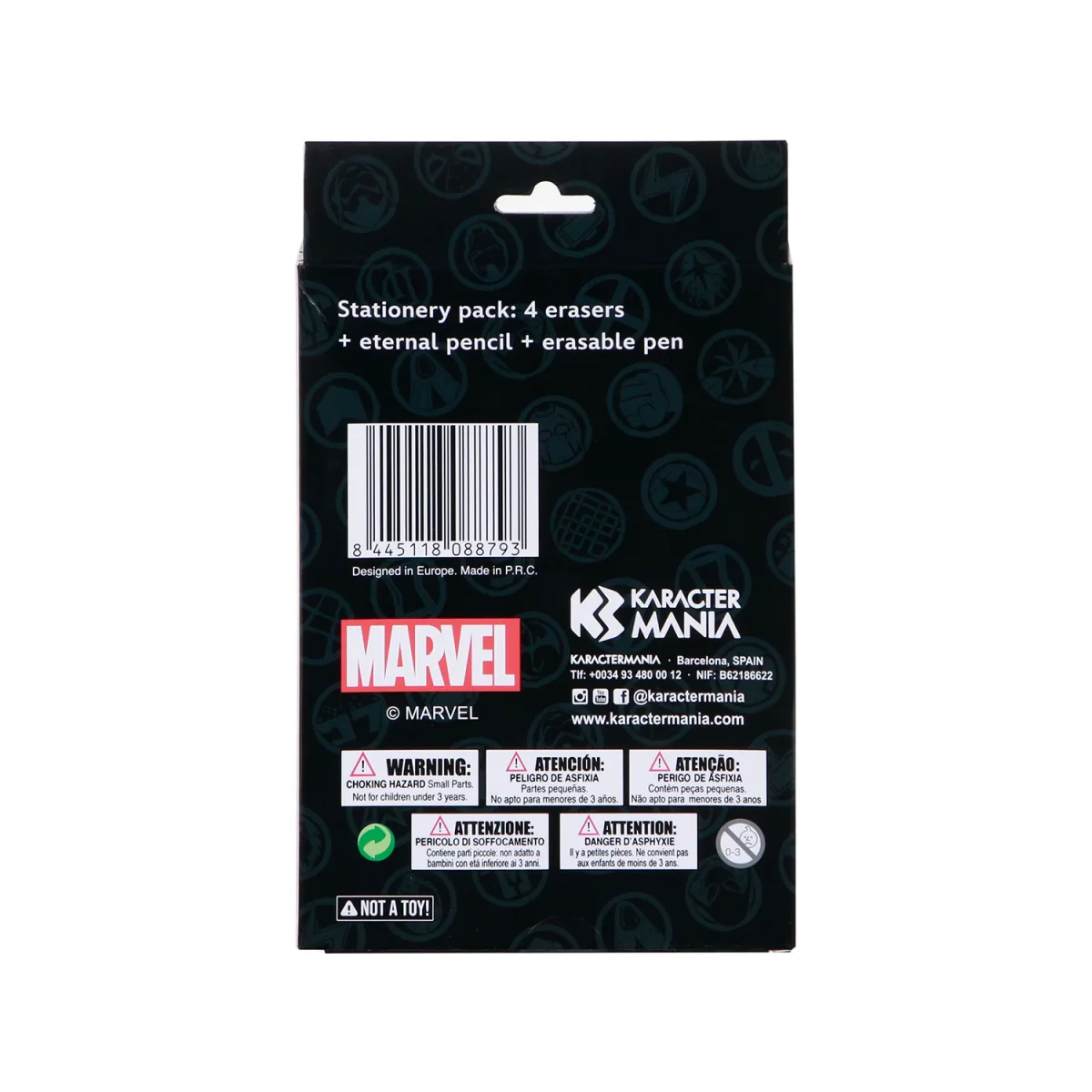 Marvel Spiderman Peter-Pack de Bolígrafo de Gel Borrable + Lápiz Eternal + 4 Gomas, Rojo - Imagen 4
