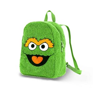 Barrio Sésamo Oscar Face-Mochila Plush, Verde