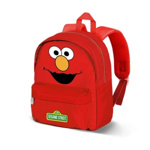 Barrio Sésamo Elmo Face-Mochila Preescolar Joy, Rojo
